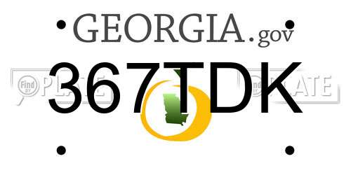 367TDK Georgia License Plate