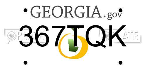 367TQK Georgia License Plate