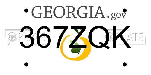 367ZQK Georgia License Plate