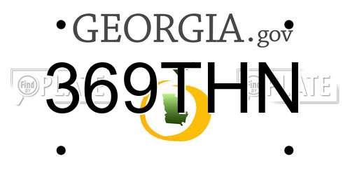 369THN Georgia License Plate