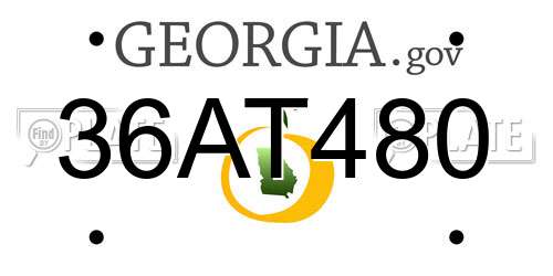 36AT480 Georgia License Plate