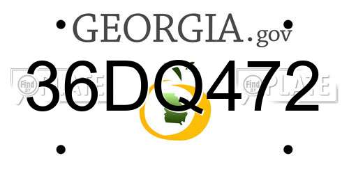 36DQ472 Georgia License Plate