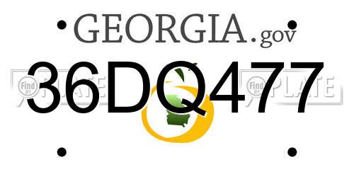 36DQ477 Georgia License Plate