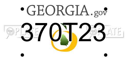 370T23 Georgia License Plate