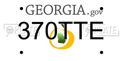 370TTE Georgia License Plate