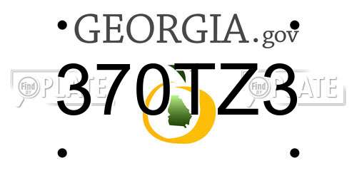 370TZ3 Georgia License Plate
