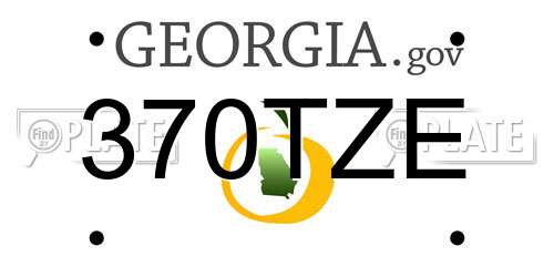 370TZE Georgia License Plate