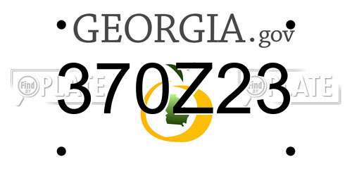 370Z23 Georgia License Plate