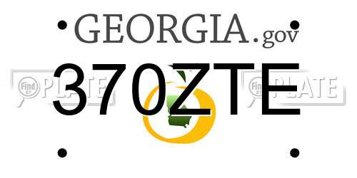 370ZTE Georgia License Plate