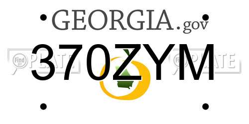 370ZYM Georgia License Plate