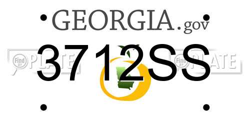 3712SS Georgia License Plate