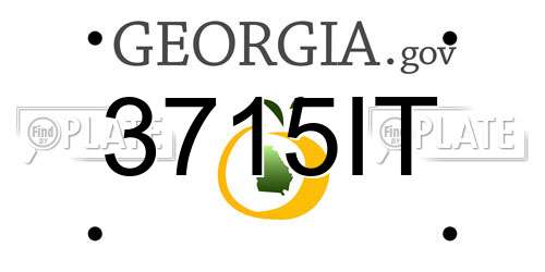 3715IT Georgia License Plate