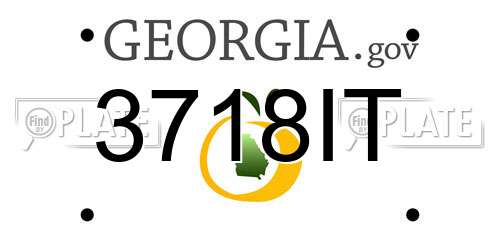 3718IT Georgia License Plate
