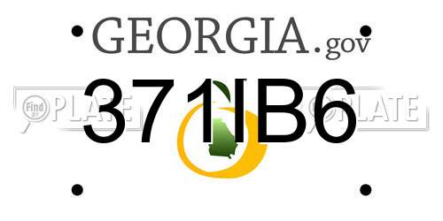 371IB6 Georgia License Plate