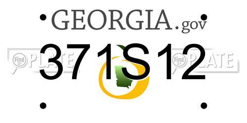 371S12 Georgia License Plate