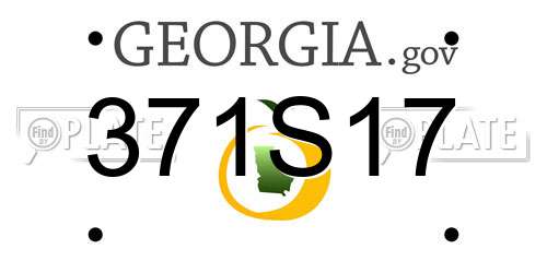 371S17 Georgia License Plate