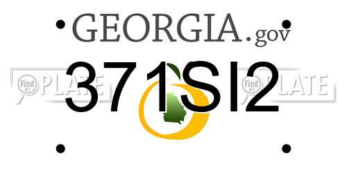 371SI2 Georgia License Plate
