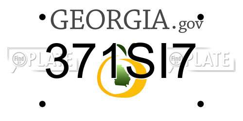371SI7 Georgia License Plate