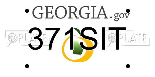 371SIT Georgia License Plate