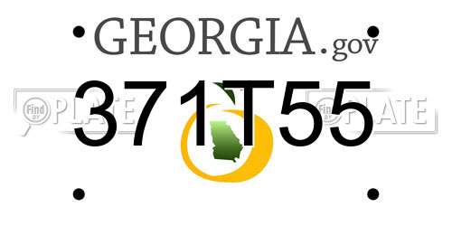 371T55 Georgia License Plate