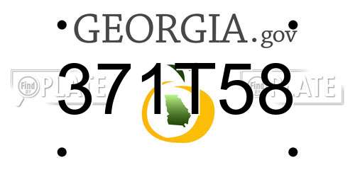 371T58 Georgia License Plate