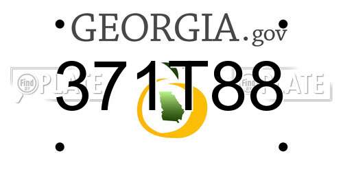 371T88 Georgia License Plate