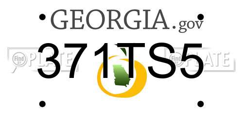 371TS5 Georgia License Plate