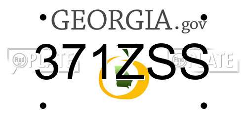 371ZSS Georgia License Plate