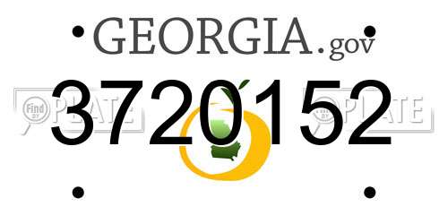 3720152 Georgia License Plate