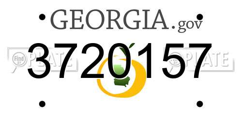 3720157 Georgia License Plate