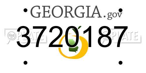 3720187 Georgia License Plate