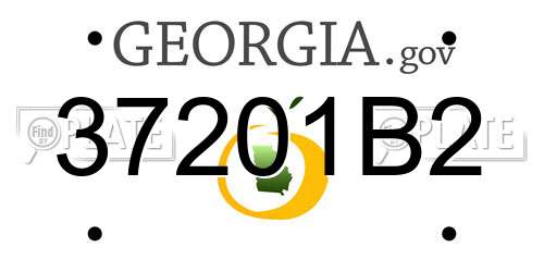 37201B2 Georgia License Plate