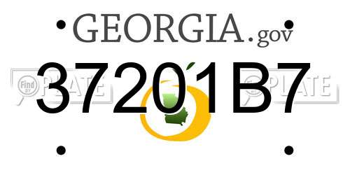 37201B7 Georgia License Plate