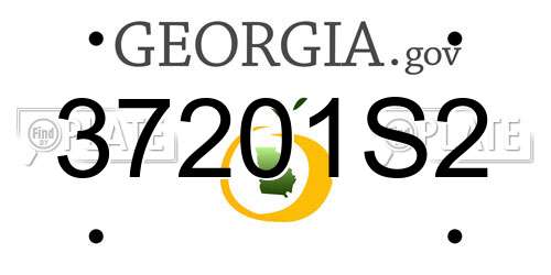 37201S2 Georgia License Plate