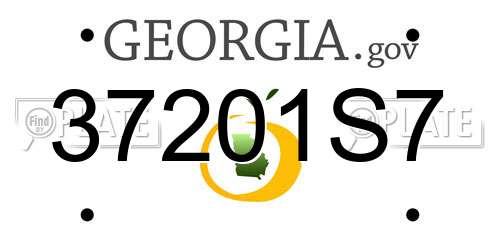 37201S7 Georgia License Plate