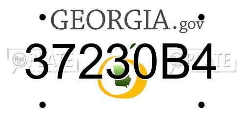 37230B4 Georgia License Plate