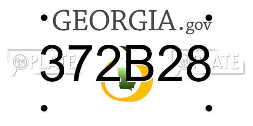 372B28 Georgia License Plate
