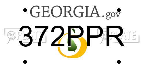 372PPR Georgia License Plate