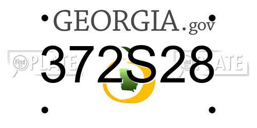 372S28 Georgia License Plate