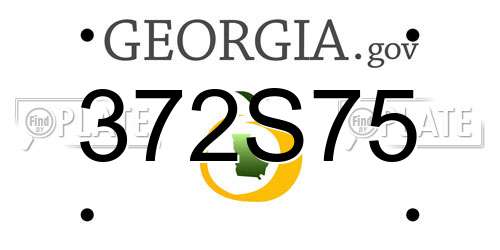 372S75 Georgia License Plate