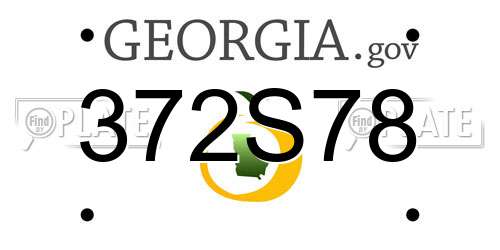 372S78 Georgia License Plate