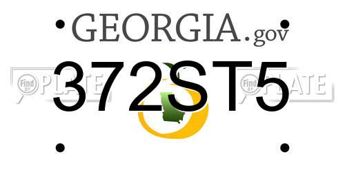 372ST5 Georgia License Plate
