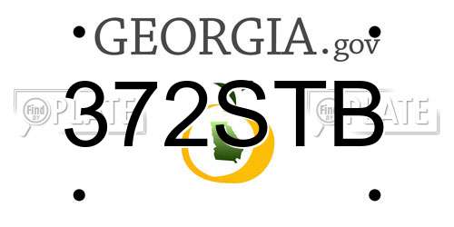 372STB Georgia License Plate