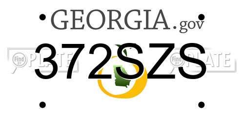 372SZS Georgia License Plate