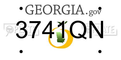 3741QN Georgia License Plate