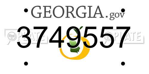 3749557 Georgia License Plate