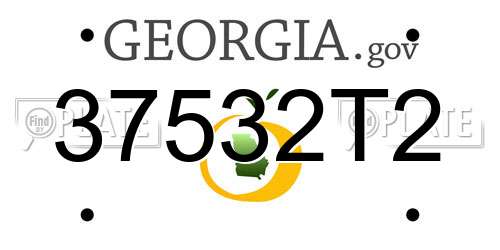 37532T2 Georgia License Plate