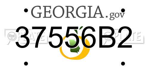 37556B2 Georgia License Plate
