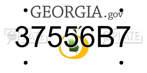 37556B7 Georgia License Plate