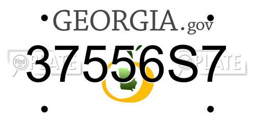 37556S7 Georgia License Plate